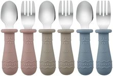 PandaEar Toddler Utensils, 6 Pack K