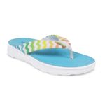 KazarMax Women Turquoise Sunkissed Chevron Super Soft/Ultra-Light/Slipper/Flip-Flop-4 UK