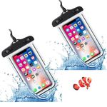 2-Pack Waterproof Phone Pouch, Waterproof Phone Case With Lanyard, Safe Swimming Dry Bag For Mobile Phone, Holiday and Travelling Essentials, For iPhone 12 13 14 15 Samsung, Pixel All Phones up to 7"