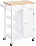 HOMCOM Rolling Kitchen Cart with St