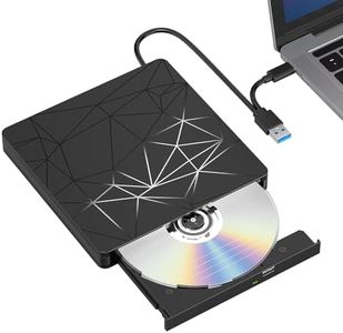 VisionSync External DVD/CD Drive USB C, DVD/CD Player for CD ROM Burner,USB 3.0 Portable +/-RW for PC Desktop Laptop Windows Linux OS Mac and More