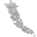 EVER FAITH® Women's Austrian Crystal 8 Inch Elegant Flower Wedding Hair Side Comb Clear Silver-Tone