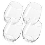 Galvog® Drinking Tumblers Set of 4 390ml | Glass Tumblers Gift Pack | Cocktails, Drinks, Juices