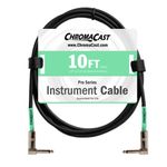 ChromaCast Surf Green 10-Feet Pro Series Instrument Cable, Angle (CC-PSCBLAA-10SGR)