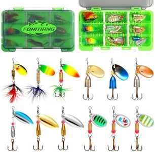 FONMANG Fishing Lure Spinners, 12pcs Spinner baits for Freshwater and Saltwater,2026 New Trout Fishing Lures Also for Bass Crappie Salmon Walleye