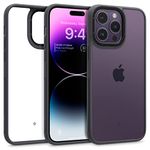 CASEOLOGY by Spigen Skyfall Back Cover Case Compatible For iPhone 14 Pro (TPU and Polycarbonate|Matte Black|Grey)