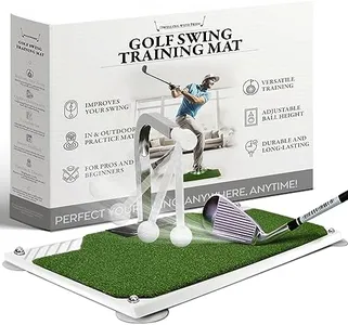 Golf Practice Equipment - Golf Training with Irons & Clubs in Your Home Or Office - Golf Trainer with 5 Height for Golf Swing - Portable & Durable Golf Training Aids Swing