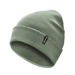 Ocatoma Beanie for Men Women Acrylic Knit Cuffed Slouchy Men's Daily Warm Hat Toque Unisex Gifts for Men Women Boyfriend Him (Green)