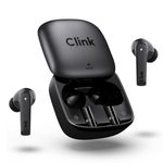 Clink VoiceBuds Wireless in Ear Earbuds - Bluetooth 5.3 Earphones - 60Hrs Music Playback, 6HD Mics for Clear Calls - Wind Noise Cancellation - 10mm Dynamic Drivers, Fast Charging (Sable Black)