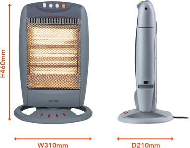 Warmlite 3-Bar Halogen Heater – Portable Electric Room Heater