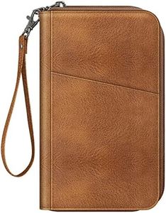 Fintie Family Passport Holder Wallet, RFID Blocking Travel Document Organizer Clutch Bag Credit Cards Case Cover for Women Men, Brown, Family Passport Holder