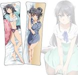 Anime Pillow Cover Sakurajima Mai Anime Dakimakura Life Size Double Sided Body Pillow Cover 50cmx160cm-2-WT Sakurajima Mai-A