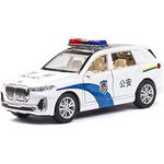 FEXXA 1:32 Scale Exclusive Alloy Metal Pull Back Die-cast Car Model with Sound Light Mini Auto Toy for Kids Metal Model Toy Car with Sound and Light? (X7 POLICE -WHITE)