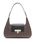 Calvin Klein Women's Becky Demi Shoulder Bag, Brown/Khaki/Black, One Size