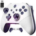 EasySMX Wireless PC Controller, Bluetooth Game Controller, Hall Joysticks&Triggers No Drift, PC, Switch and Steam, ios, Replacable Faceplate, Mechanical, 40 Hours