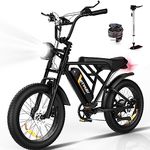 HITWAY Electric Bicycle, 20 * 4.0 inch Off-Road EBIKE for Adults with 250W Motor and 48V 15Ah Battery, 7 Speed Snow Bike range 45-80 km