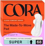 Cora 100% Organic Cotton Topsheet Pads (68 Made to Move Super Pads)