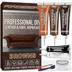 Brown Leather Repair Kits for Couches - Vinyl Repair Kit, Leather Repair Kit - Leather Scratch Repair for Refurbishing for Upholstery, Couch, Boat, Car Seats