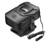 LARNMERN 12V Heater for Campervan & Cars, 2-in-1 Portable Car Heater 12v 150W 360° Rotatable Demister with 1.5m Cable Suitable for All Vehicle