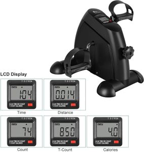 himaly Mini Exercise Bike – Portable Pedal Exerciser with LCD Display, Adjustable Resistance for Home Leg & Arm Fitness