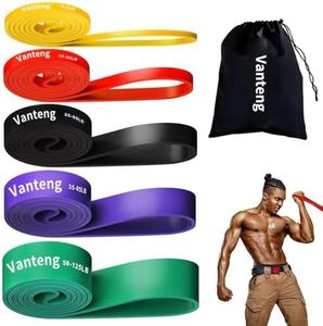Vanteng Resistance Bands Set, Pull Up Assistance Bands Set for Men & Women, Exercise Fitness Bands with Bag for Working Out, Body Stretching, Physical Therapy, Muscle Training