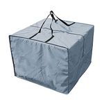 Didmortool Outdoor Cushion Storage Bag, Large Garden Cushion Storage Bag Protective Waterproof Covers Carrying Bag with Handles Zipper Carrying Bag for Outdoor Furniture, 81 x 81 x 61 cm (Grey)