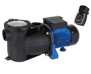 T.I.P. Swimming Pool Filter Pump, Circulation Pump SPP 400 FT with Timer, Maximum 10,000 l/h, Black/Blue