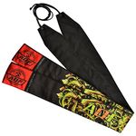 AQF Wrist Wraps Weight Lifting Gym Training Support Wraps 35" Green Skull