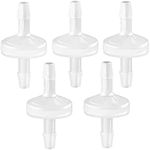 JoyTube 5 Packs Check Valve 1/8”(3MM) One-Way PVDF Plastic Hose Barb for Fuel Gas Liquid Air