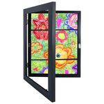 Guofa 10x12.5'' Kids Art Frames, Artwork Picture Frames Changeable, Front Opening Display Frames for Storage Drawings, Paintings, Children Art Projects, Horizontal and Vertical Hanging (Black)