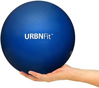 URBNFit Small Exercise Ball - 9-inch Mini Pilates Ball with Fitness Guide for Yoga, Barre, Physical Therapy, Stretching & Core Stability Workout- Blue