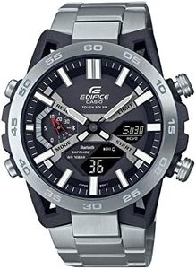 Casio ECB-2000 Edifice Watch, Stainless Steel Band, Silver, 1個, Analog-Digital