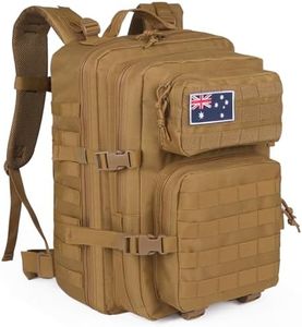 Disna Tactical backpack, 45L Large Capacity 3 Day Outdoor Assault Pack Rucksacks Carry Bag Backpack For Hiking Trekking Camping Travelling Climbing and Other Outdoor Activities （Khaki）