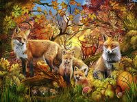 Vermont Christmas Company Autumn Foxes Jigsaw Puzzle 550 Piece