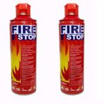 VOILA Aluminium 500 ml Fire Extinguisher Spray with Stand Pack of 2