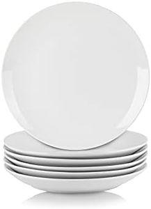 10 Strawberry Street Simply White 7.5" Coupe Salad Plate, Set of 6