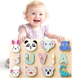 Personalized Name Puzzle | Custom Name Puzzles | Montessori Toys for 1 Year Old | Customized Baby Gifts for Toddlers 1-3 Animal Puzzle (Stlyes 1)