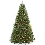 Casafield 6.5FT Realistic Pre-Lit Green Spruce Artificial Holiday Christmas Tree with Sturdy Metal Stand