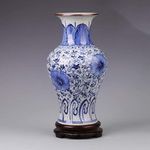 Ceramic Vase Blue and White Porcela