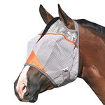 Cashel Animal Rescue Benefit Fly Mask - Size:Arab/Sm Qtr Horse Color:Grey/Orange