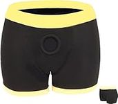 benbigbee Stylish Strapless Panties with Harness for Couples - Unisex Boxers Brief, Black, Medium