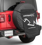 OFFTRAILX Spare Tire Trash Bag – Heavy Duty Cargo Storage Bag for Wrangler, Bronco, Jeep, Truck, SUV, Car, Trunk Organizer for Outdoor Off-Road Recovery Gear, Fit up to 37'' Tire | Black |