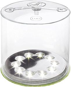 MPOWERD Luci Outdoor 2.0: Solar Inflatable Lantern, 75 Lumens, Clear Finish with White LEDs, Lasts Up to 24 hrs, Waterproof, Camping, Backpacking, Travel and Emergency Kits