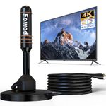 HD Digital TV Antenna Small Indoor Outdoor Antennas Includes Magnetic Base and 360° Reception Support Smart 4K 1080P Fire TV and All Older TV's HDTV Television for Free Local Channels -10ft Coax Cable