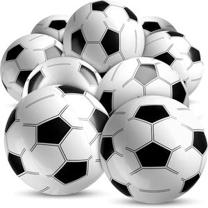Inflatable Soccer Ball (Pack of 12) 16-inch, Beach Balls Bulk for Pool Beach Toys & Themed Soccer Party Decorations & Soccer Birthday Party Decorations, Soccer Party Supplies & Soccer Goodie Bags