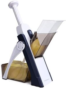 ROMINO Multifunctional Adjustable Vegetable Cutter Chopper for Kitchen, Mandoline Slicer - 30 Different Cuts - Buit in Blade - Safe Cleaning - with Stainless Steel Blade and Safety Holder (Multi)