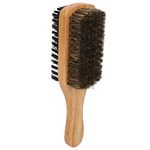 Double Sided Beard Brush Imitation Bristles Brush with Rubber Wood Handle for Men, Double Sided Soft and Hard Pocket Comb for Men Hair Brushes, Facial Beard Brush