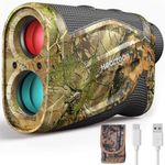 Hunting Rangefinder, Heartgon 1200 Yards Rechargeable Rangefinder for Hunting, 6X Magnification, High-Precision Continuous Scan/Distance/Angle/Speed Waterproof Bowhunting Rangefinder