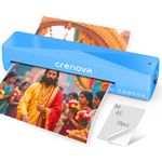 Crenova Laminator Machine with Laminating Sheets, A4 Laminating Machine Hot & Cold with Fast Warm Technology, Thermal Laminator 9 Inch for Home Office School Business, Blue