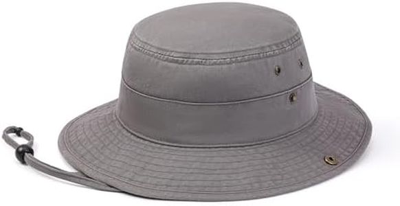 KANUT SPORTS Foraker Bucket Sun Hats with Wide Brim for Men Women, UPF 50+ Boonie Hat Foldable UV Protection Hiking Beach Fishing Safari (US, Alpha, Large, Light Grey)
